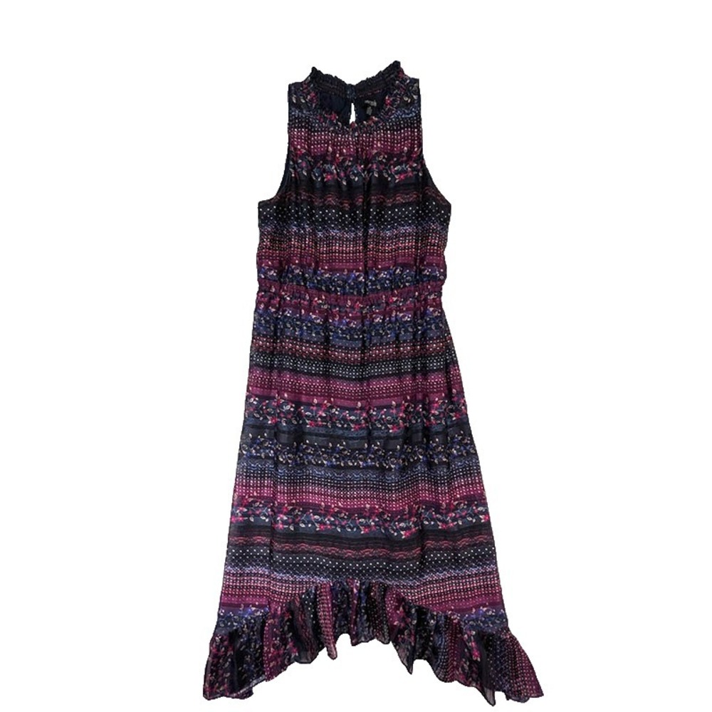 Kensie Midi Dress Womens 14 Rainbow‎ Boho Whimsigoth Cottagecore Garden Party